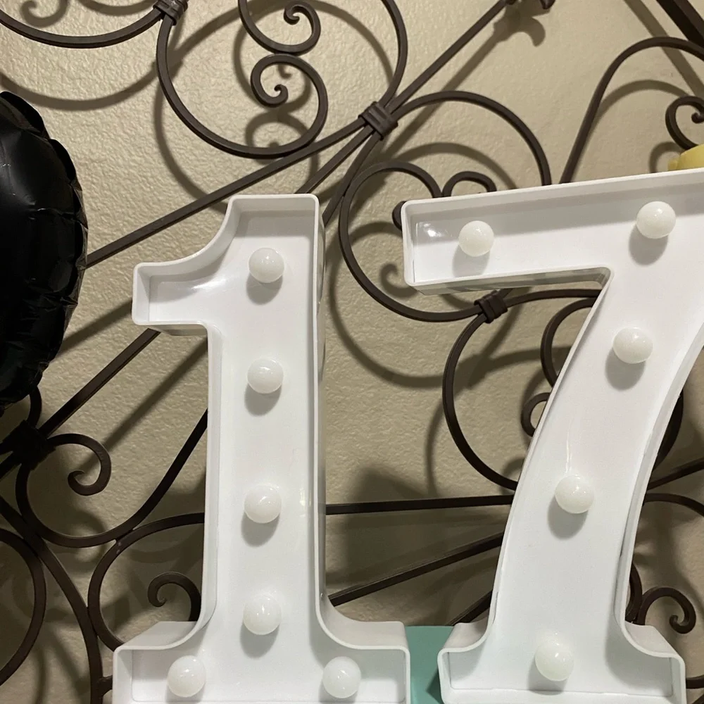 White LED Number Lights