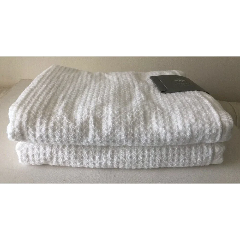 Home Luxury Spa Collection Quick Dry Set of 2 Towels Set Bright White 30