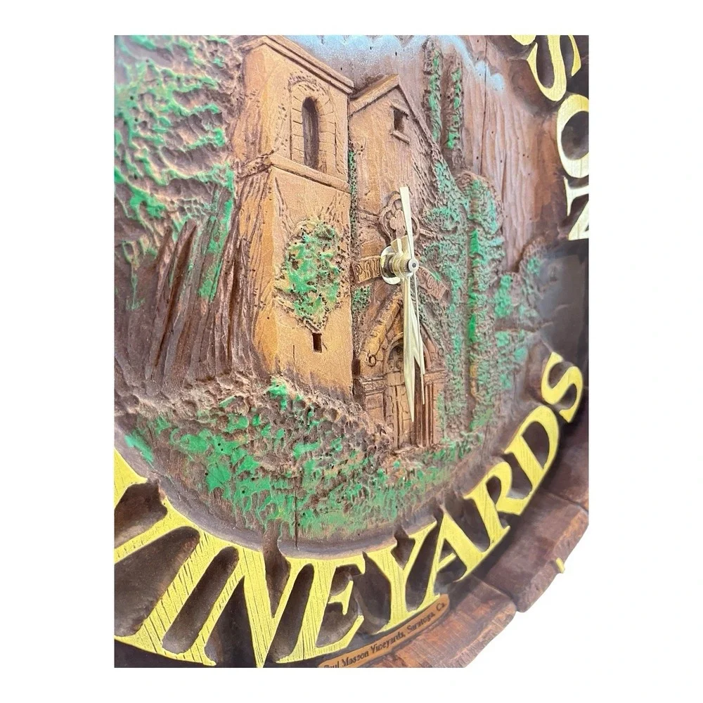 Vintage Paul Masson Vineyards Wall Analog Clock Lightweight 16