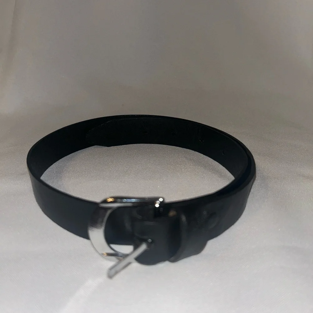 Boys Black Leather Belt