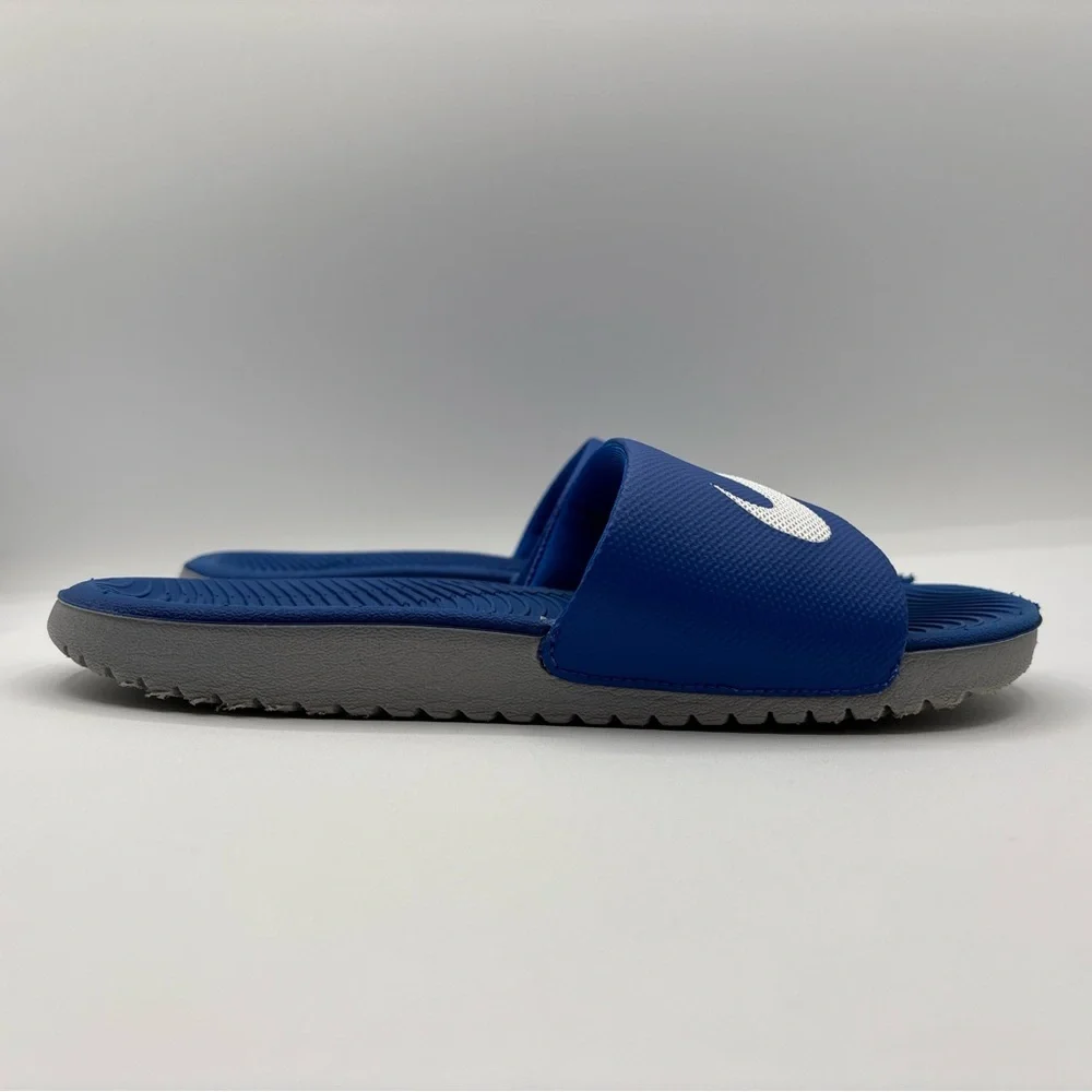 Nike Boys Youth Kawa Slide Sandals Blue/Gray Size 5Y 819352-400