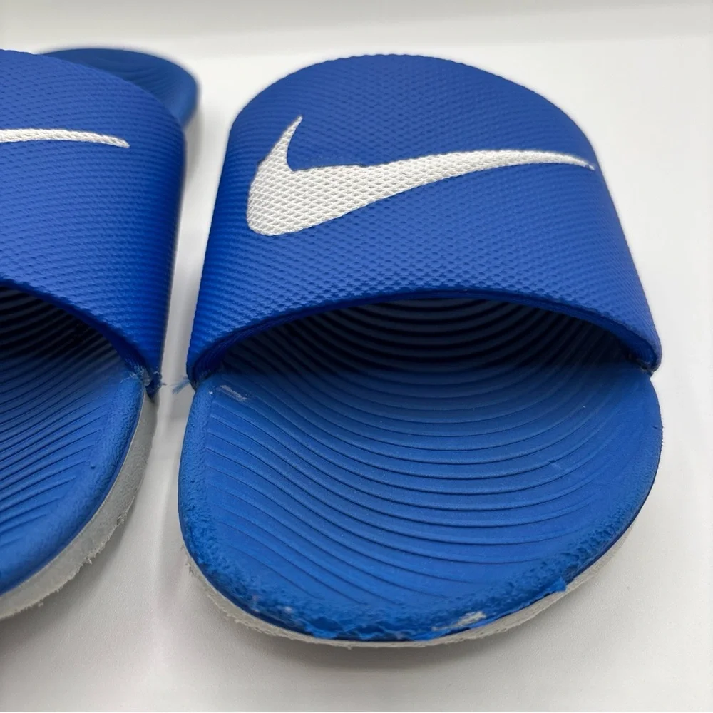 Nike Boys Youth Kawa Slide Sandals Blue/Gray Size 5Y 819352-400