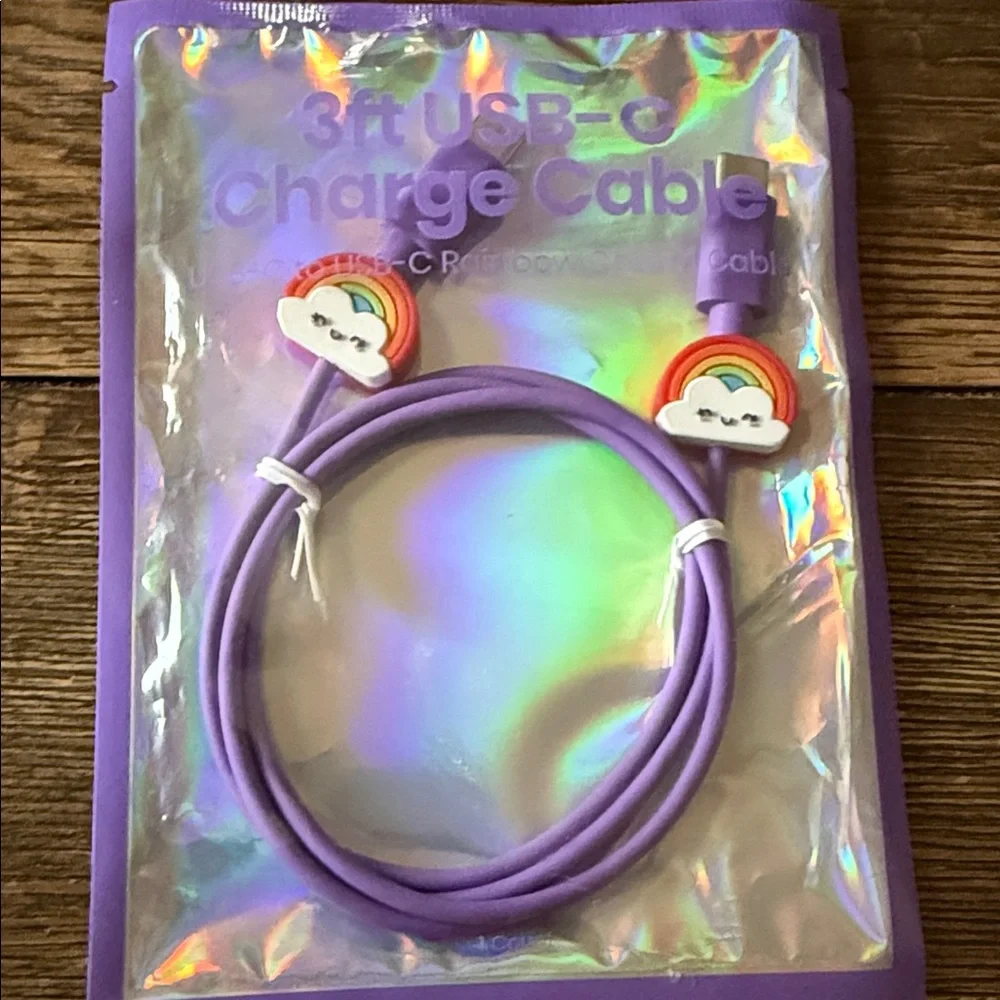 5/$25 Purple Rainbow USB-C Cable