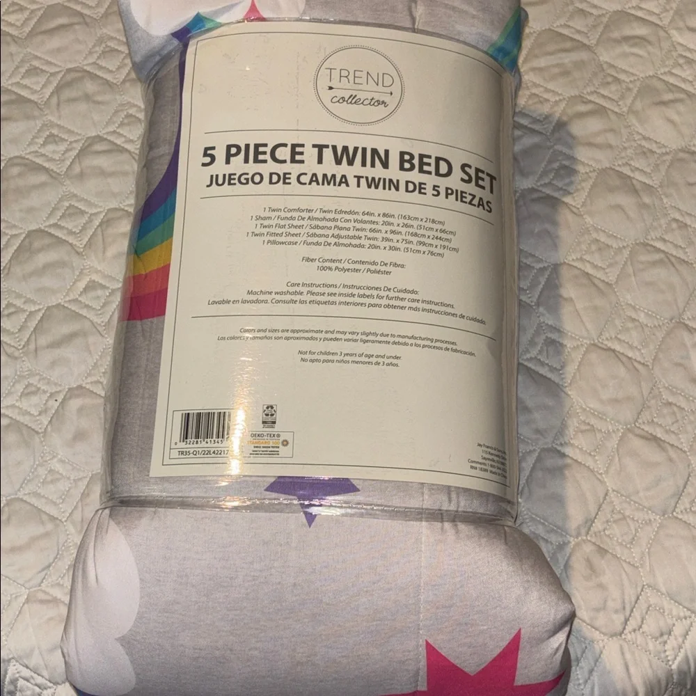 Jay Franco Unicorn Magic Twin Comforter Set - Pink and White NWT