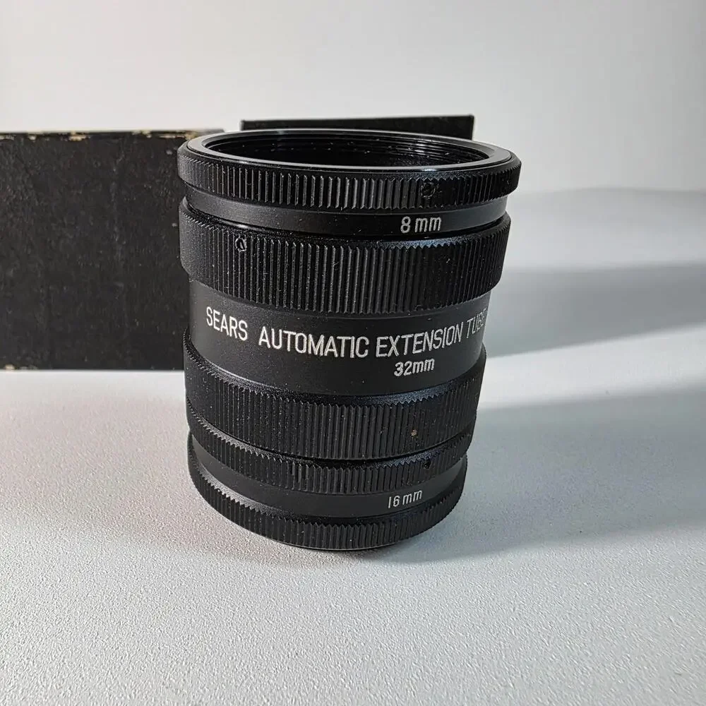 Vintage SEARS Automatic Extension Tube Set 7326 for SLR Cameras - w/ Orig Box
