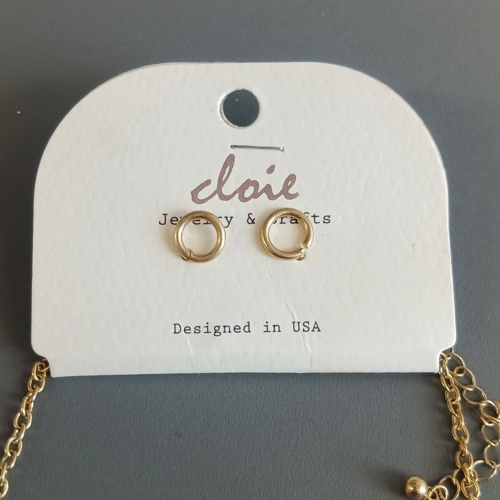 Costume Jewelry Gold Woven Necklace and Earring Set