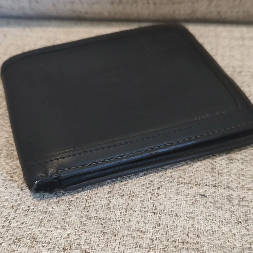 MCM Bifold Mens Wallet•Black on Black•Used•ID Holder•
