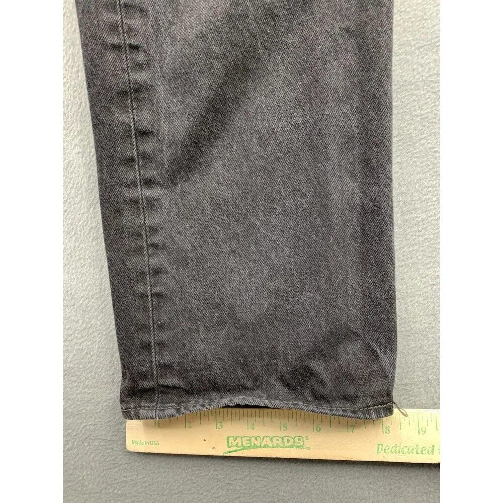 Levi's 501 Mens Denim Jeans Original Fit Button Fly Black 2016 Size 36X32 Read