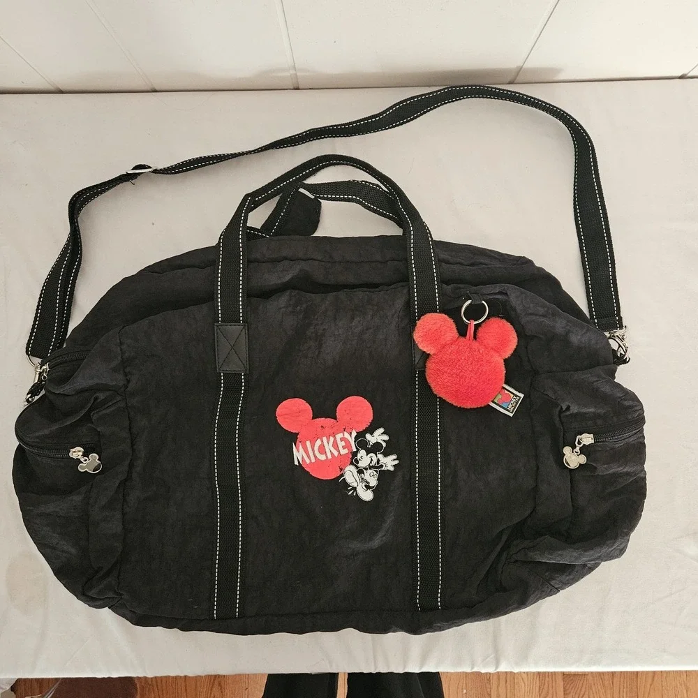Disney Mickey Mouse Unlimited Vintage 90s Black Duffle Bag