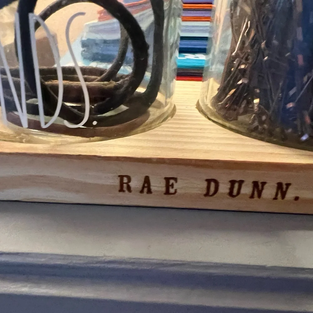 Rae Dunn Glass Jar with Bobby Pins