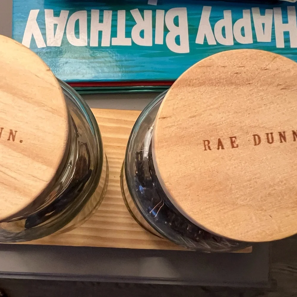 Rae Dunn Glass Jar with Bobby Pins