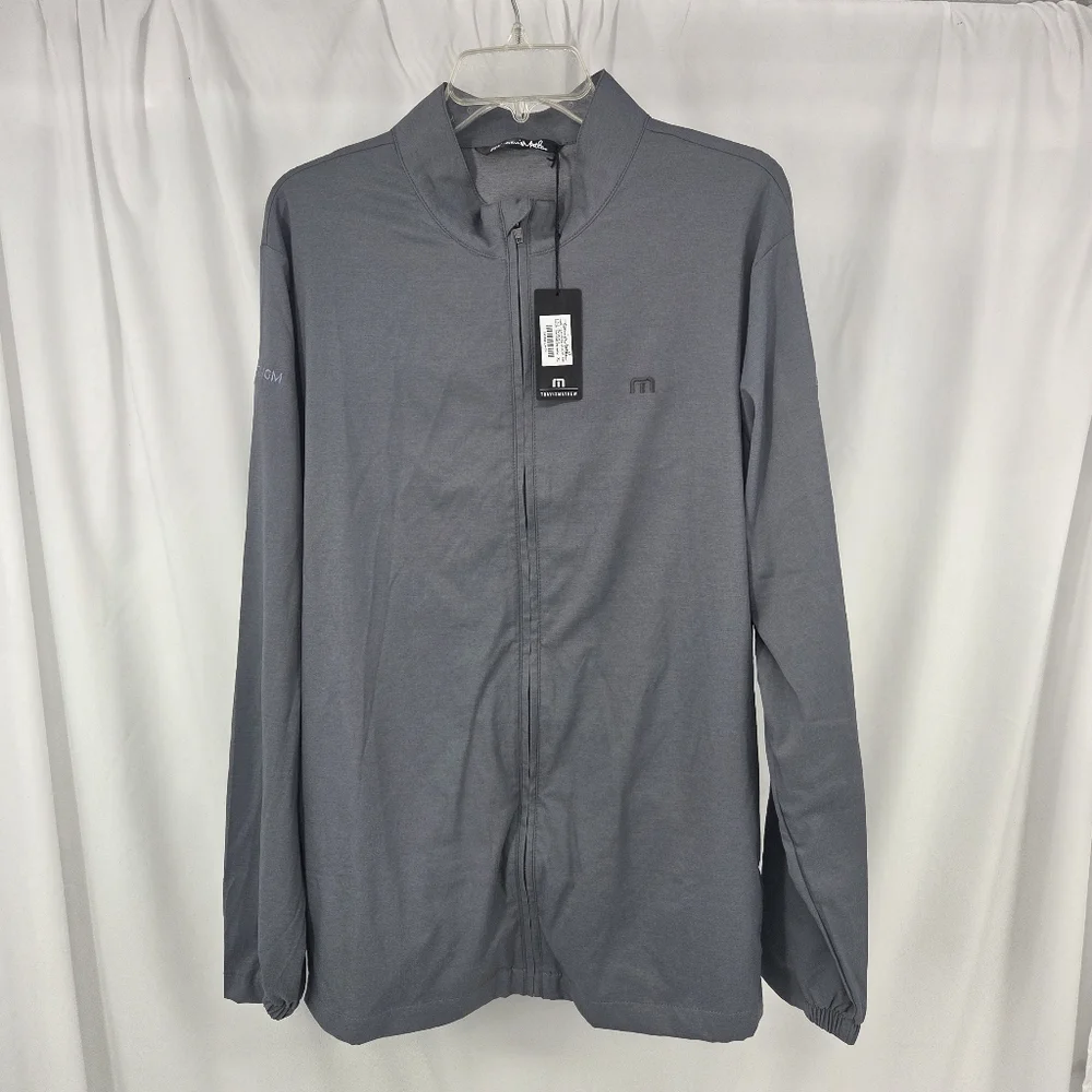 Travis Mathew NWT Surefside Full Zip Jacket Quiet Shade Grey Heather XL