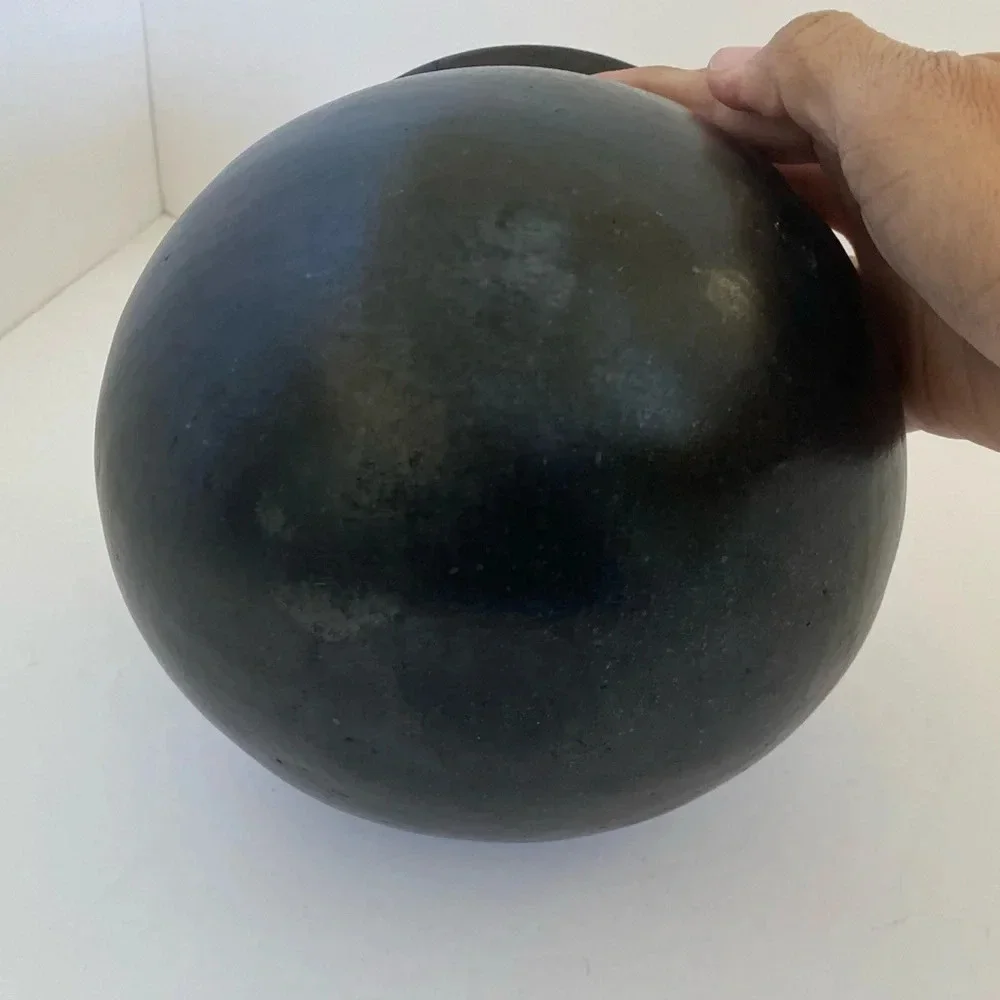 Beautiful ceramic dark brown Vase Bohemian