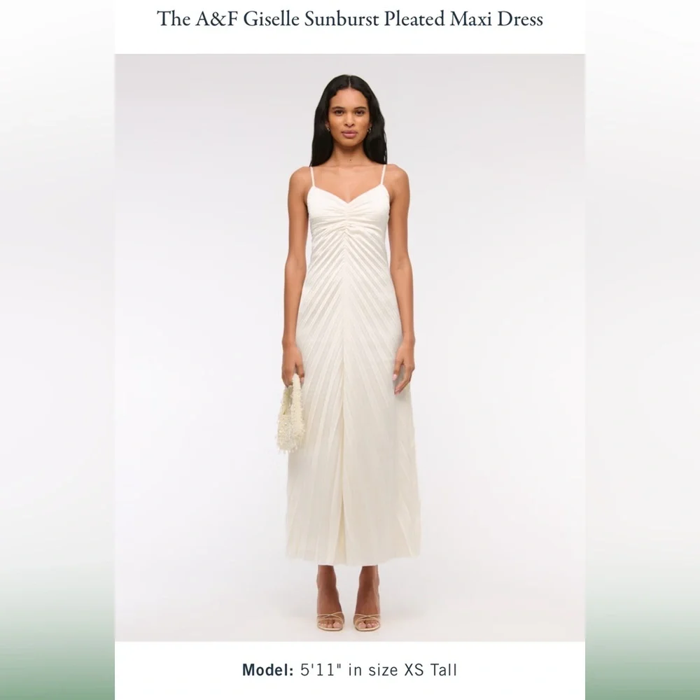 The A&F Giselle Sunburst Pleated Maxi Dress