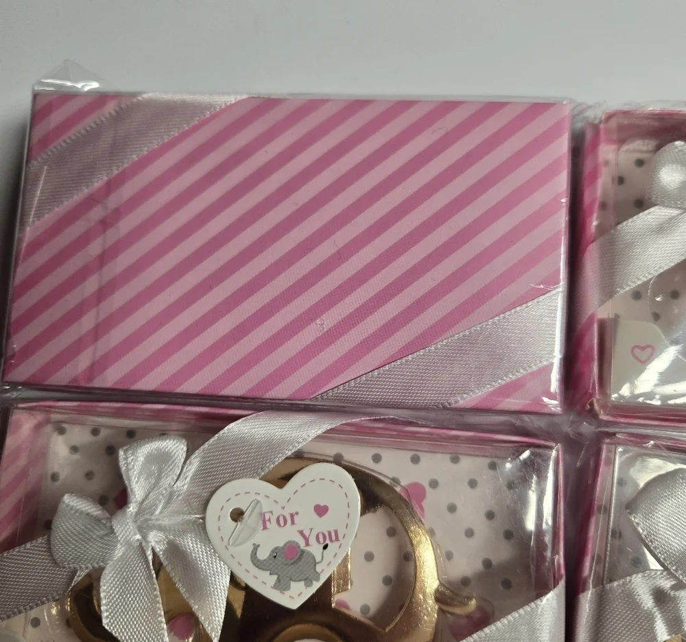 Bundle Of 6 Gold Elephant Bottle Opener Party Favors Baby Shower