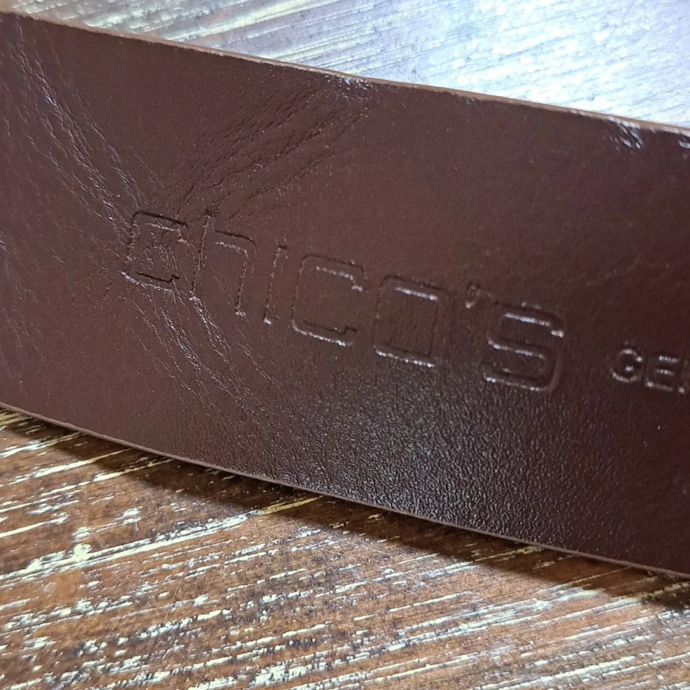Chico’s Belt Arlie Animal Spring Haircalf Belt Size Medium Genuine Leather India