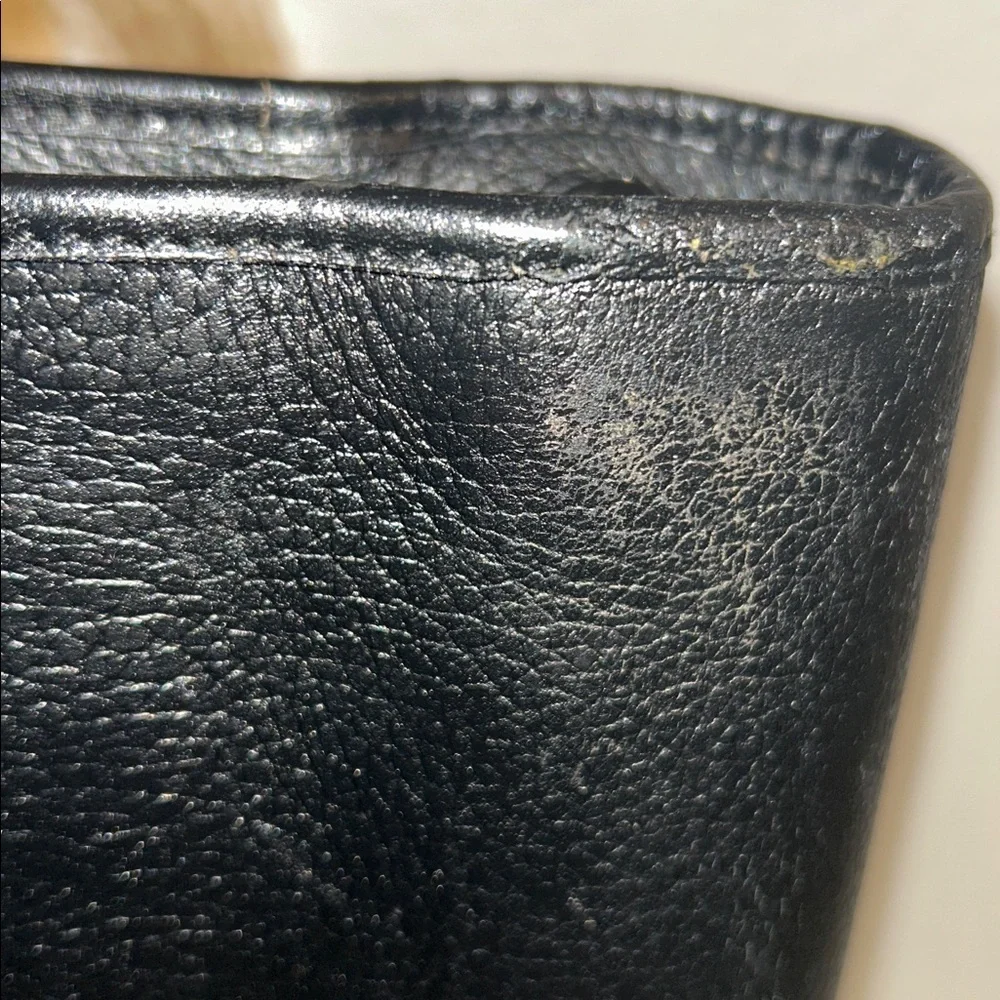 Burberry Black Textured Leather Bag Authentic