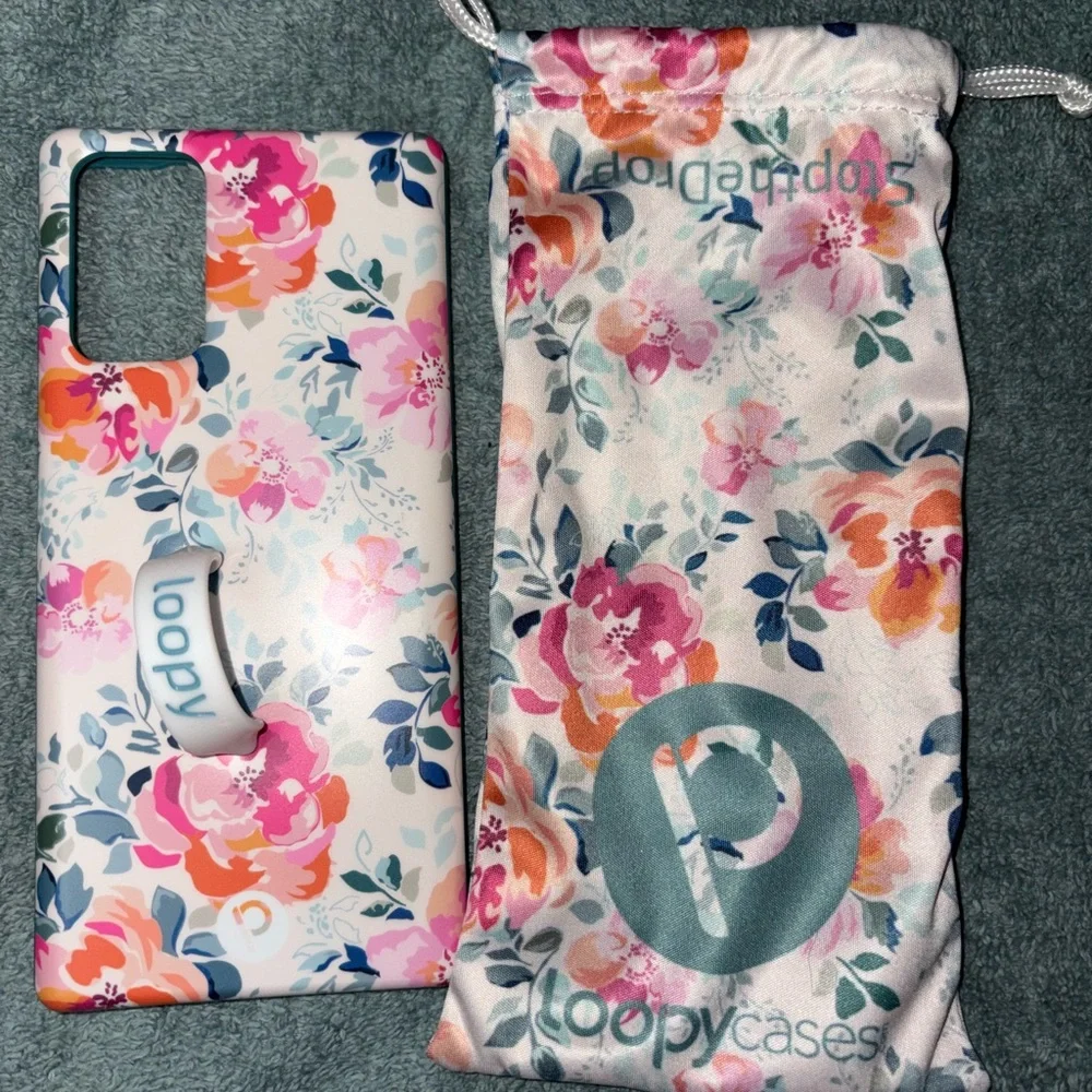 Floral Loopy Phone Case with Pouch
