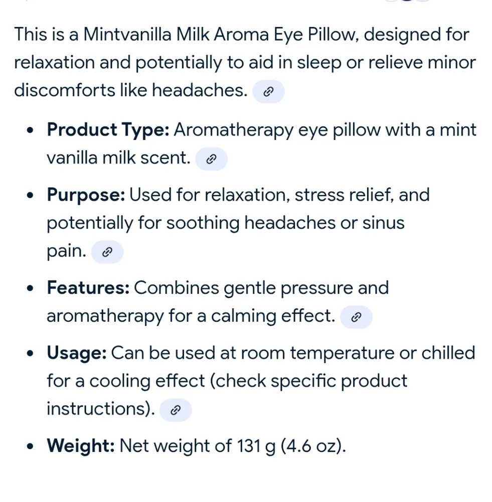 Aroma Eye Pillow nwt relax