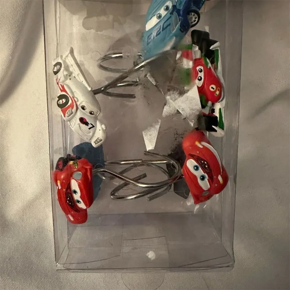 Disney Pixar Cars Shower Curtain Hooks Set of 12 Multicolor Bathroom