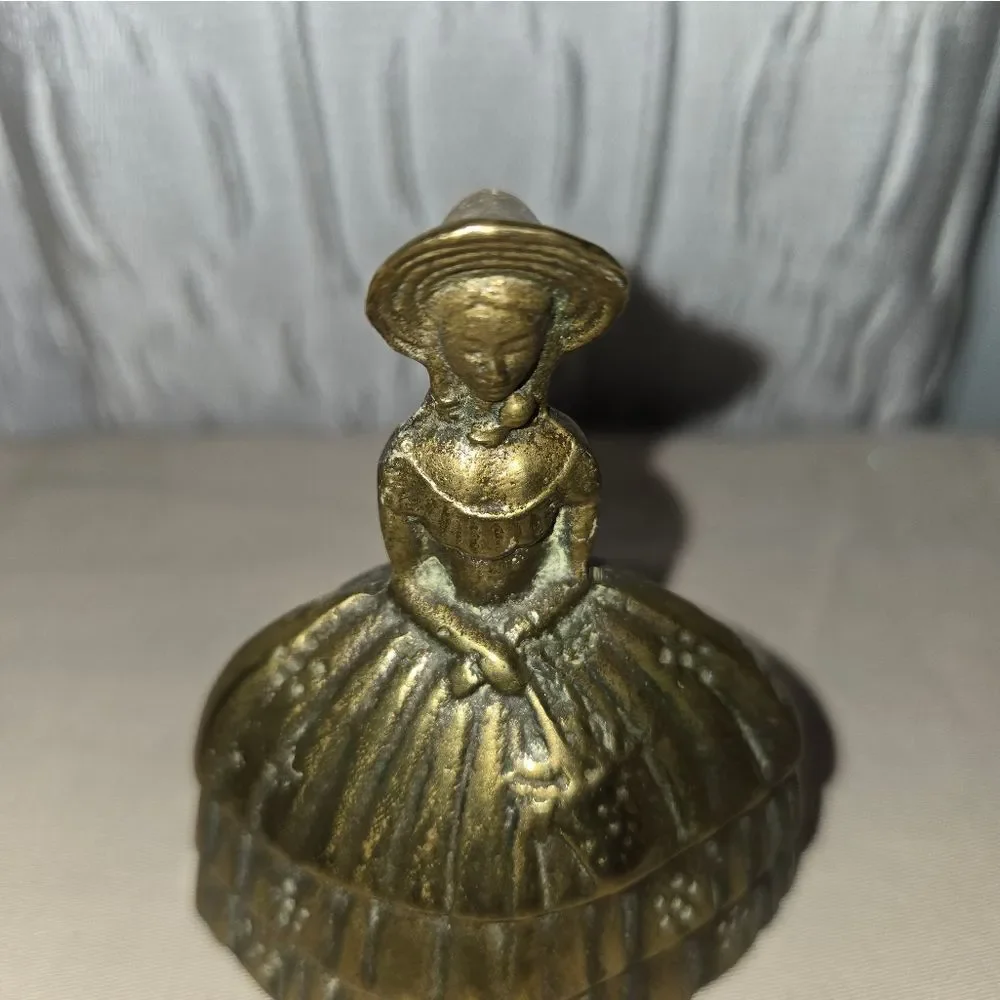 Vintage Brass Lady Bell Lot Made In England