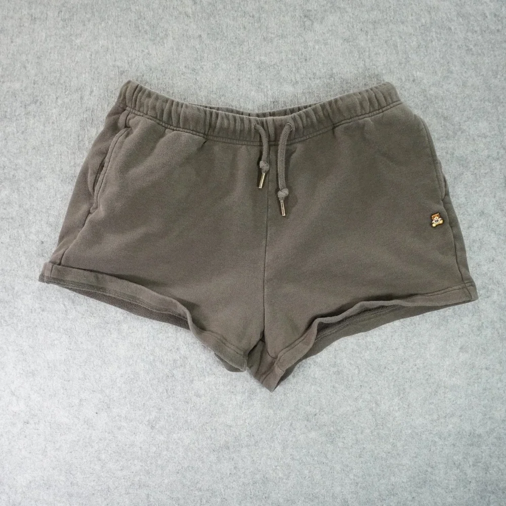 Teddy‎ Fresh Sweatshorts Womens XL Gray Elastic Waist Draw String Logo