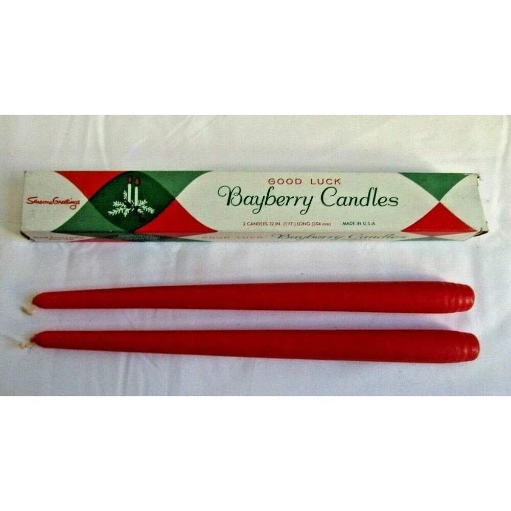 Vintage NIB Good Luck Bayberry Candles Red 12