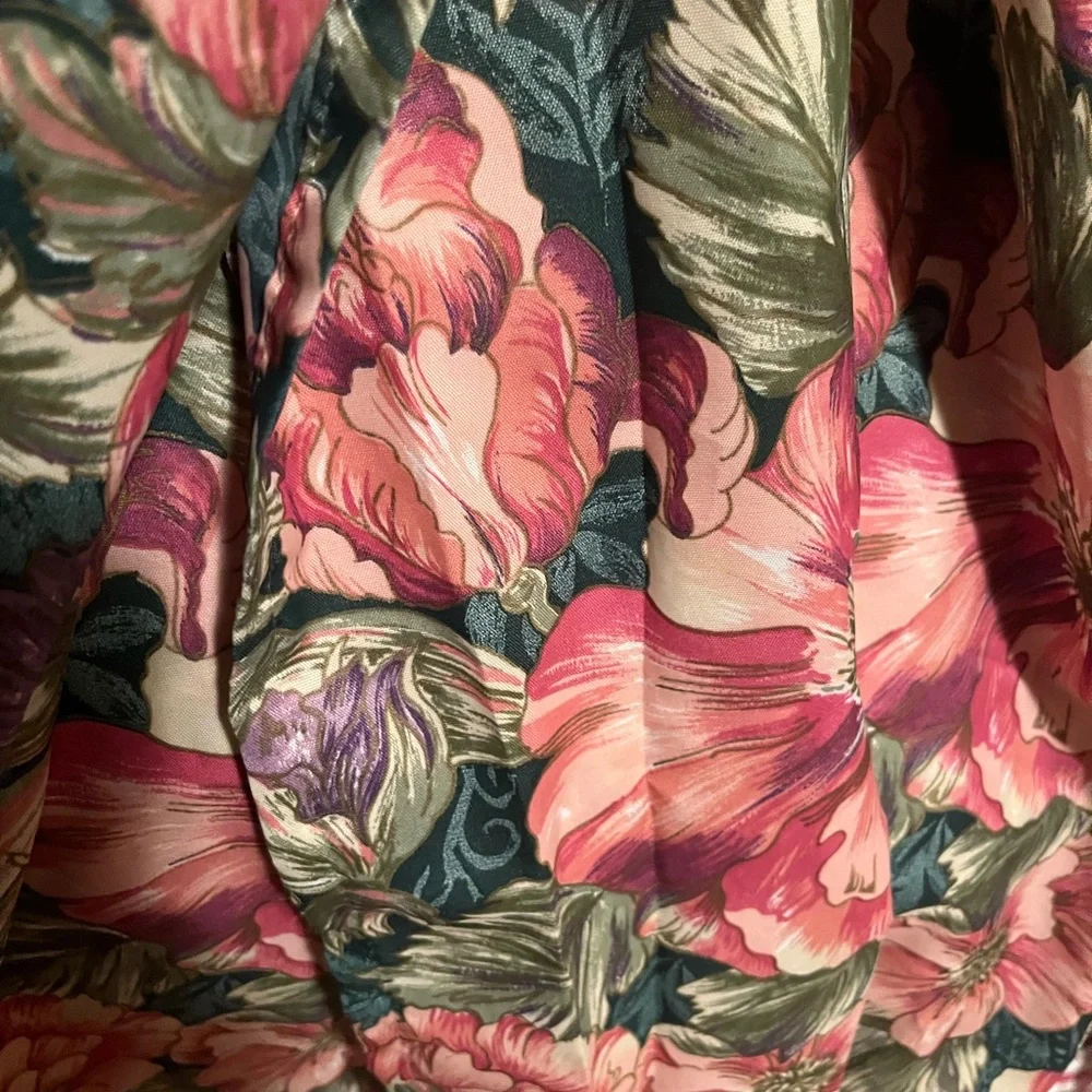 Floral Patterned / Antique Shower curtain/ Firm Price