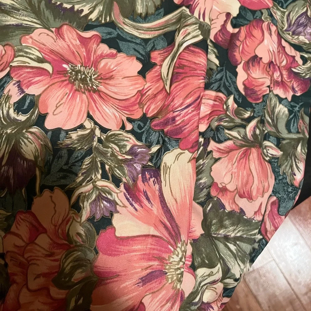 Floral Patterned / Antique Shower curtain/ Firm Price