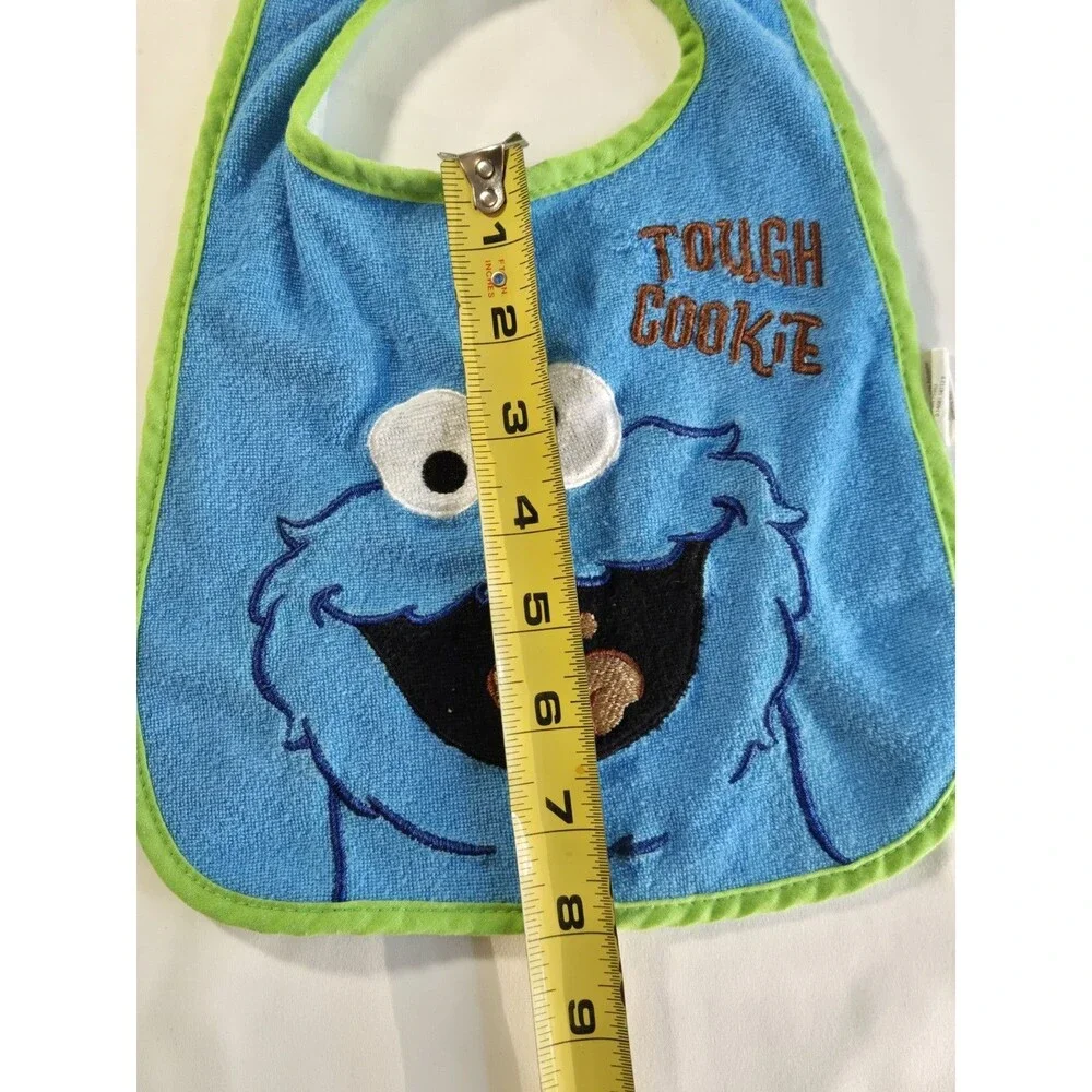 Sesame Street Cookie Monster Baby Bib – Blue Infant Feeding Accessory