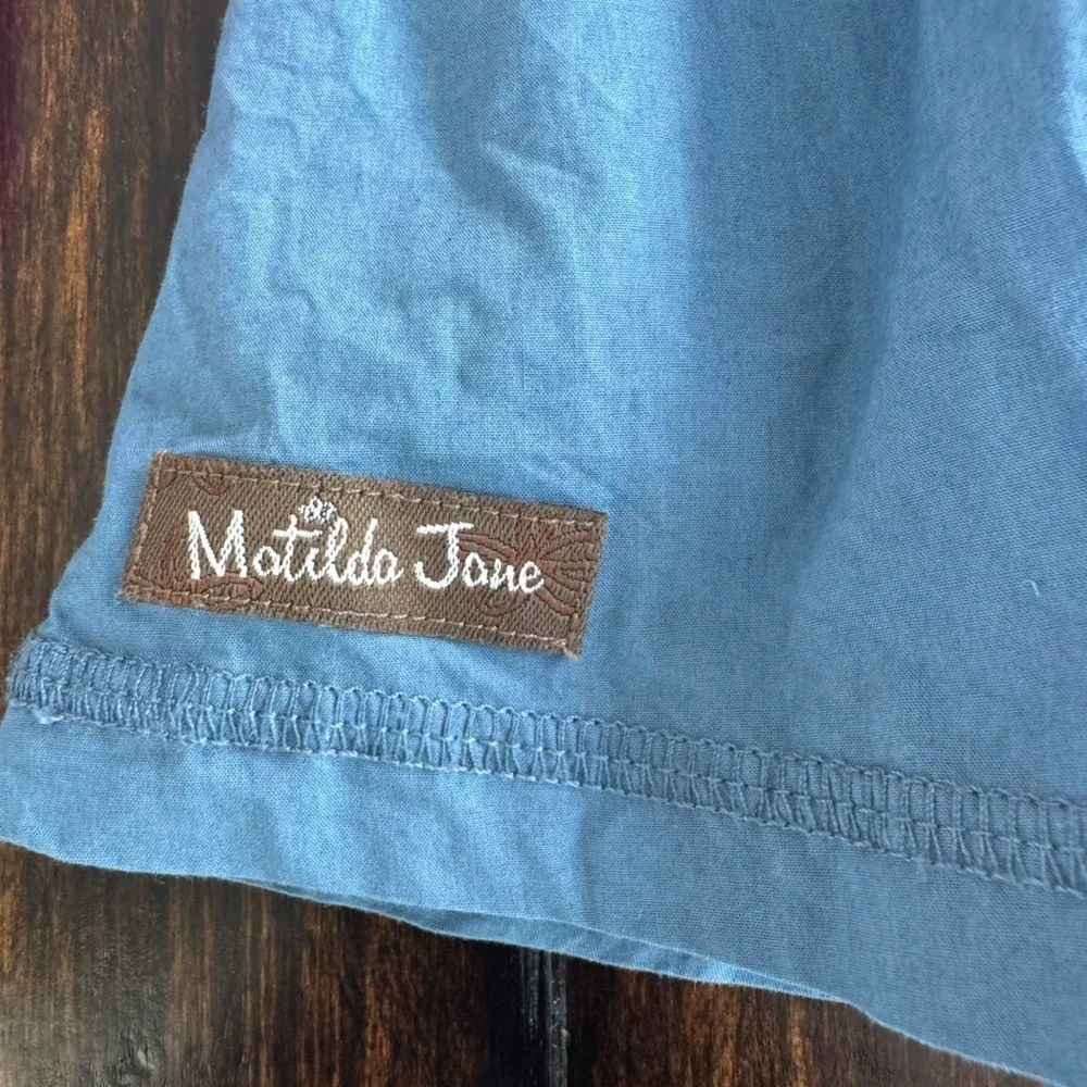 Matilda Jane Bird Print sweatshirt with ruffle overlay sz 6