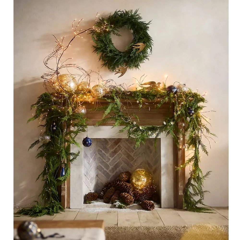 TERRAIN 9 ft. Faux Cedar Garland