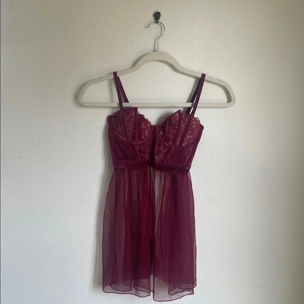 Adore Me Maroon Slip
