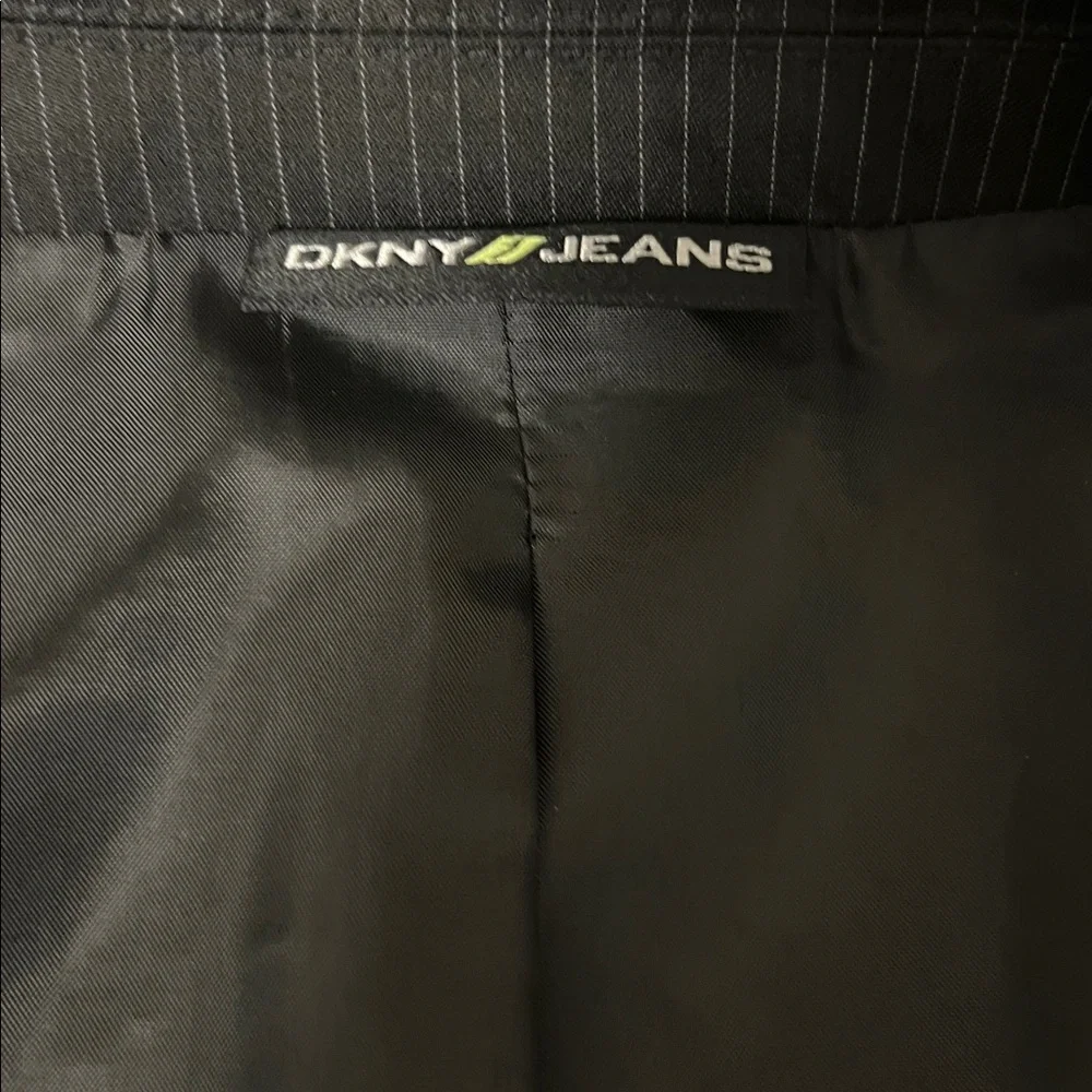 DKNY Black Pinstripe Blazer