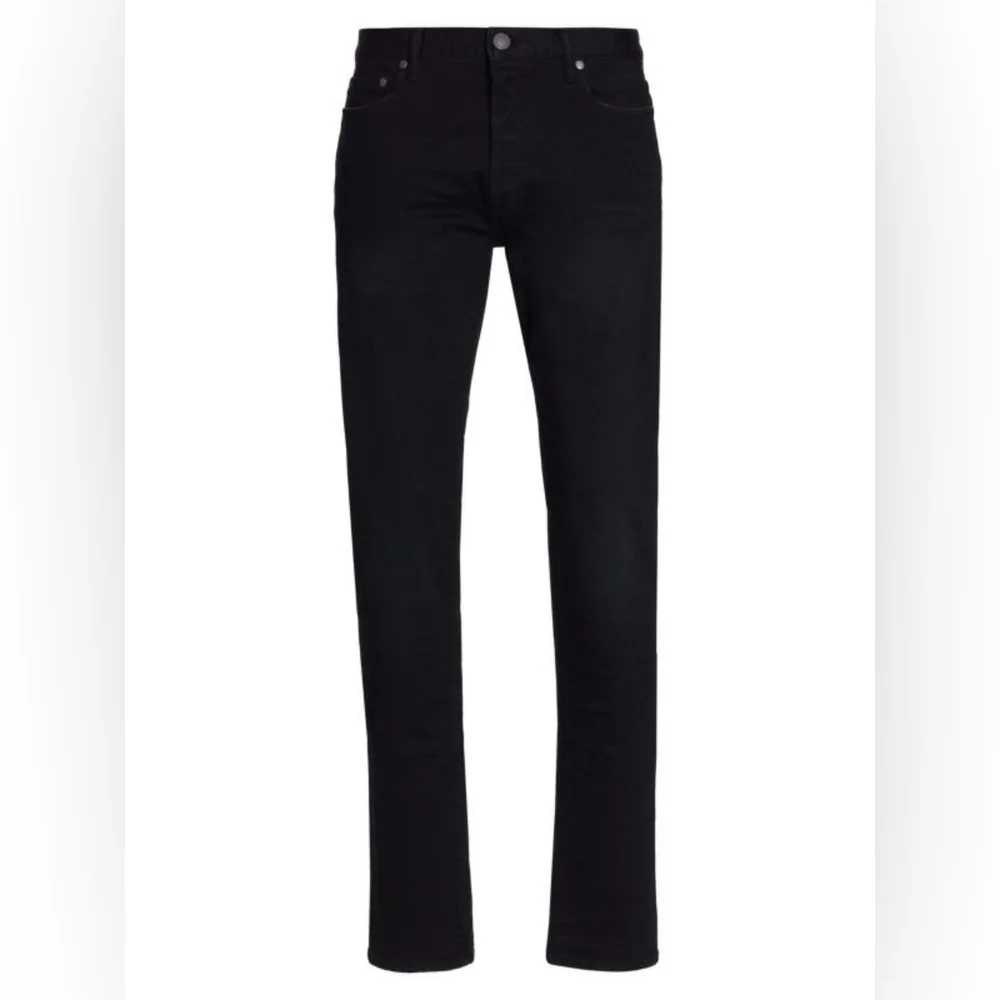 New John Elliott Jeans Men 28Wx33inseam Slim Fit Black 3-D selvedge Denim Japan