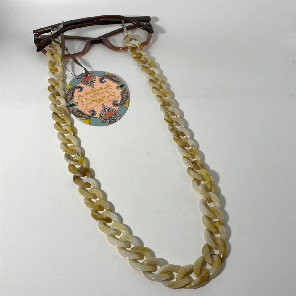 Eyeglass acrylic chain holder made in Scotland NWT