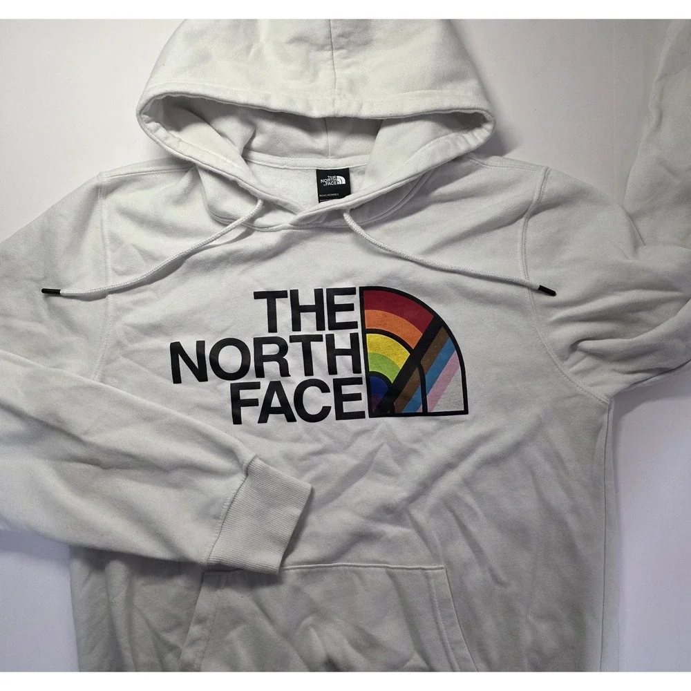The North Face Mens Size M White Long Sleeve Pullover Hoodie‎