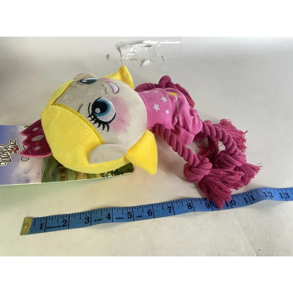 NEW Wizard Of Oz Glinda the Good Witch Plush Rope Dog Toy With Squeaker