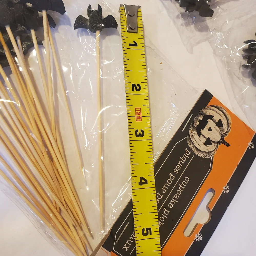 Black Bat Cupcake Picks Toppers Lot