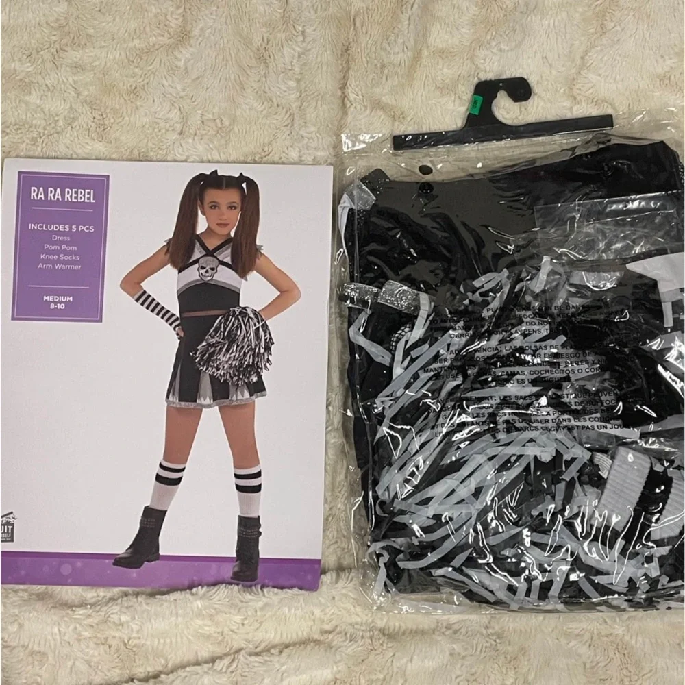 Black and White Cheerleader Costume