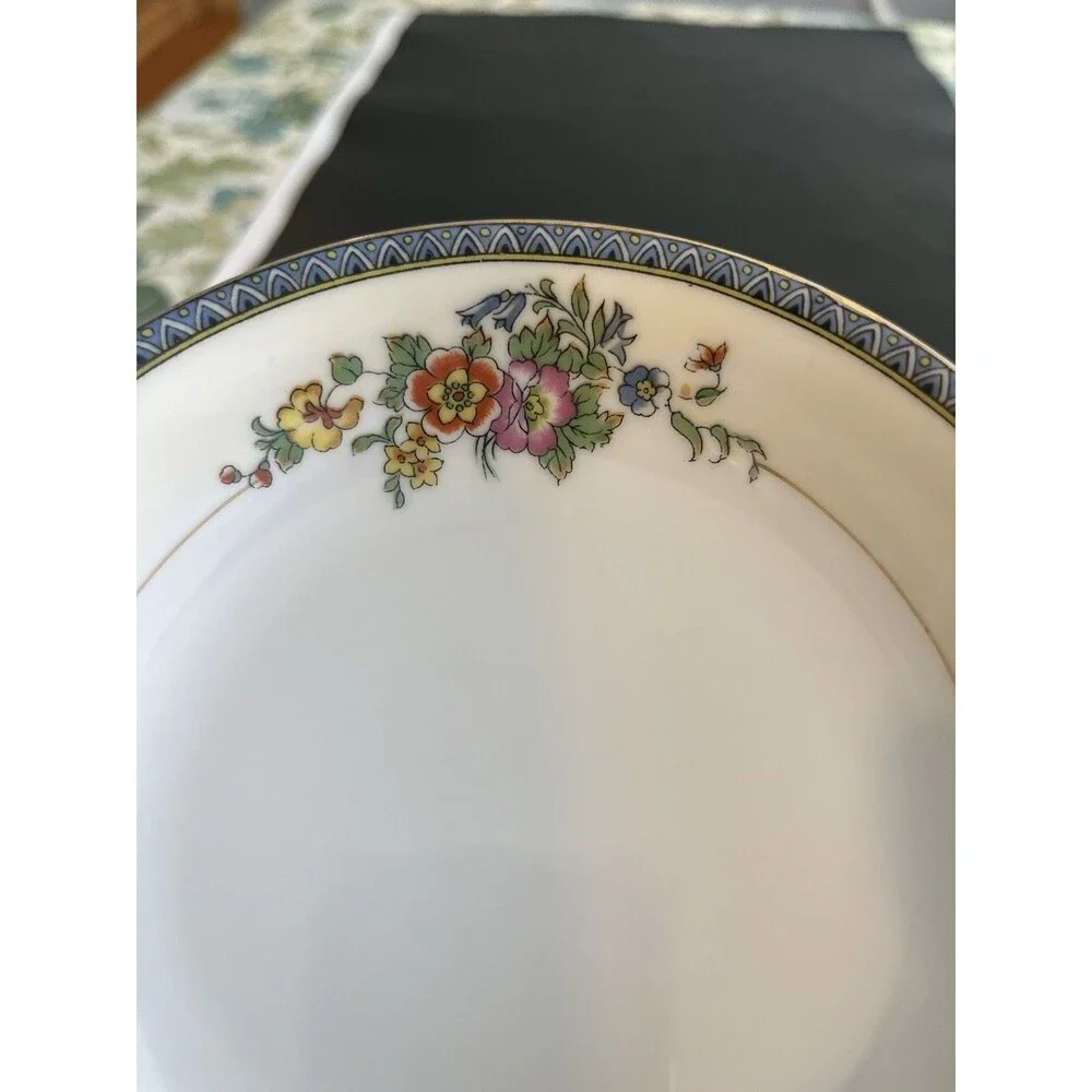 Antique 1920’s Noritake Grasmere Floral 5.25” Custard Berry Dessert Bowls 6pc