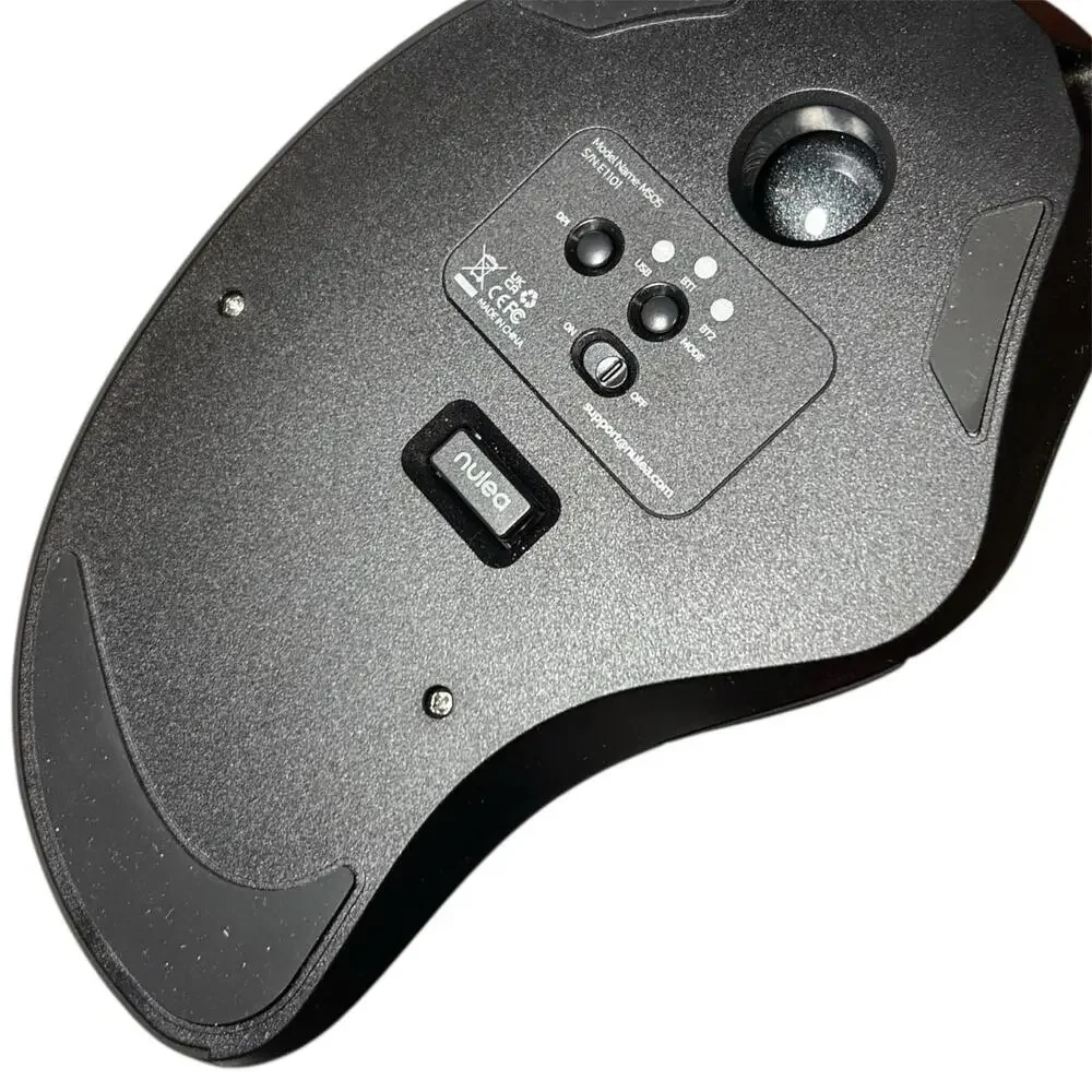 Nulea Wireless Trackball Mouse M505 Rechargeable Bluetooth 44mm Index Finger Blk