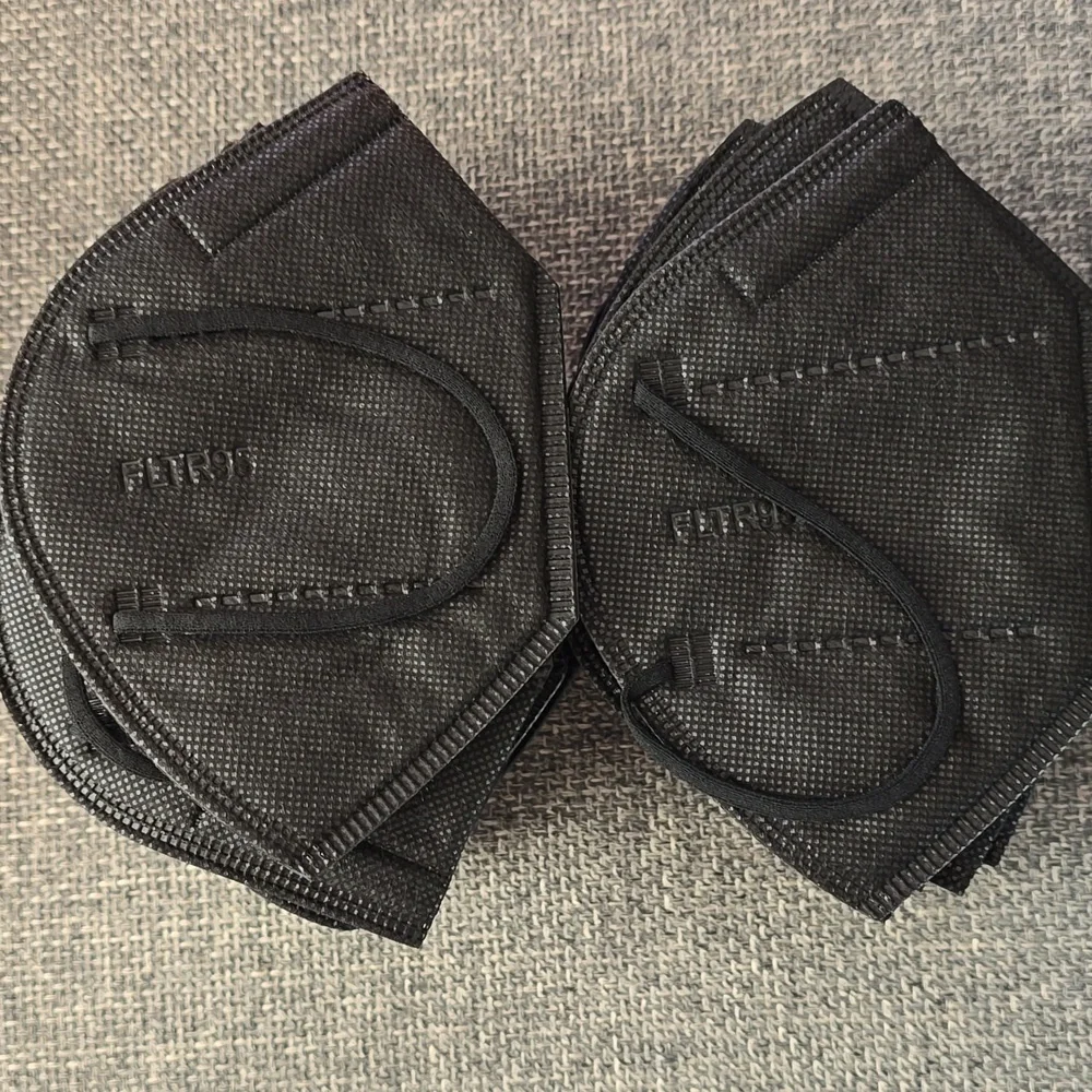 Men's Black Face Masks FLTR95 (34 Total)