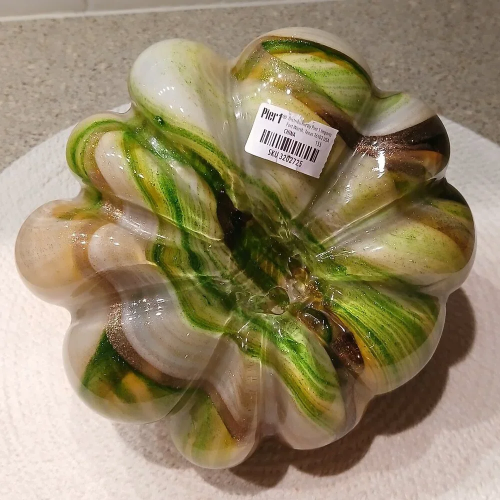 Pier 1 Imports Solid Glass Pumpkin