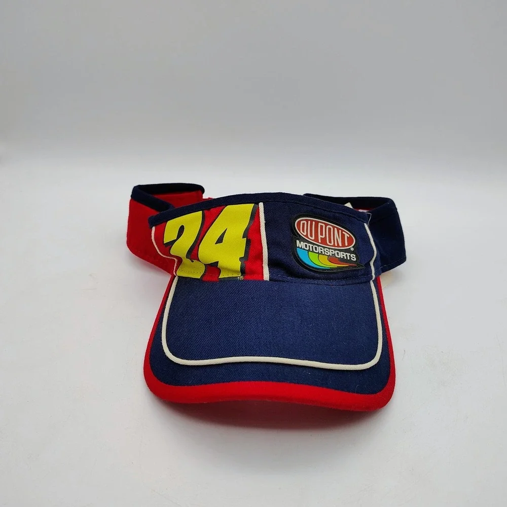 Chase Authentics Jeff Gordon #24 Visor Nascar Racing Cap Hat Adjustable Navy