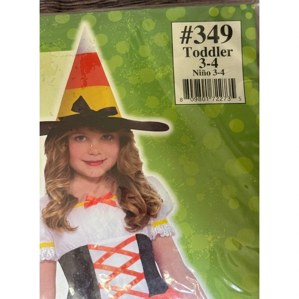 Trick Or Treat Halloween Witch Costume - Toddler Size 3-4 - New