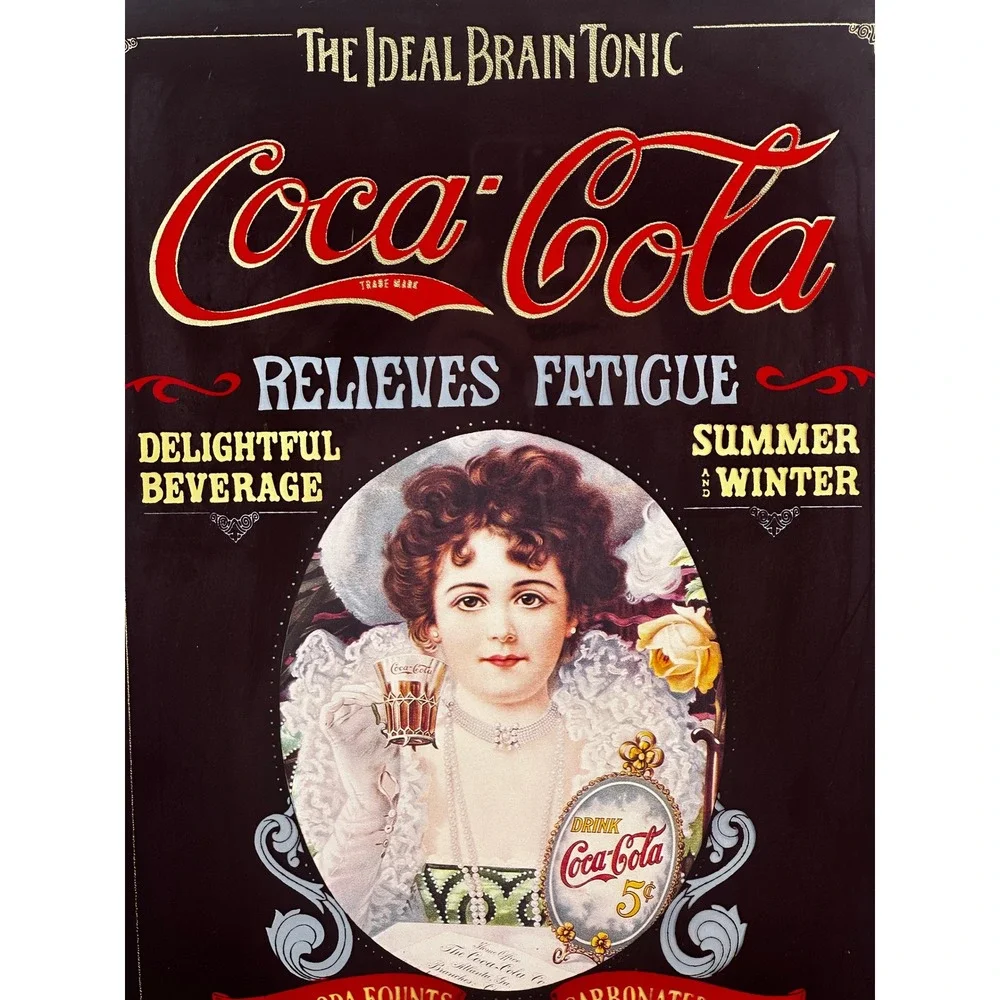 Vintage Coca-Cola Advertising Mirror Tray Antique‎ Coke Sign Decor