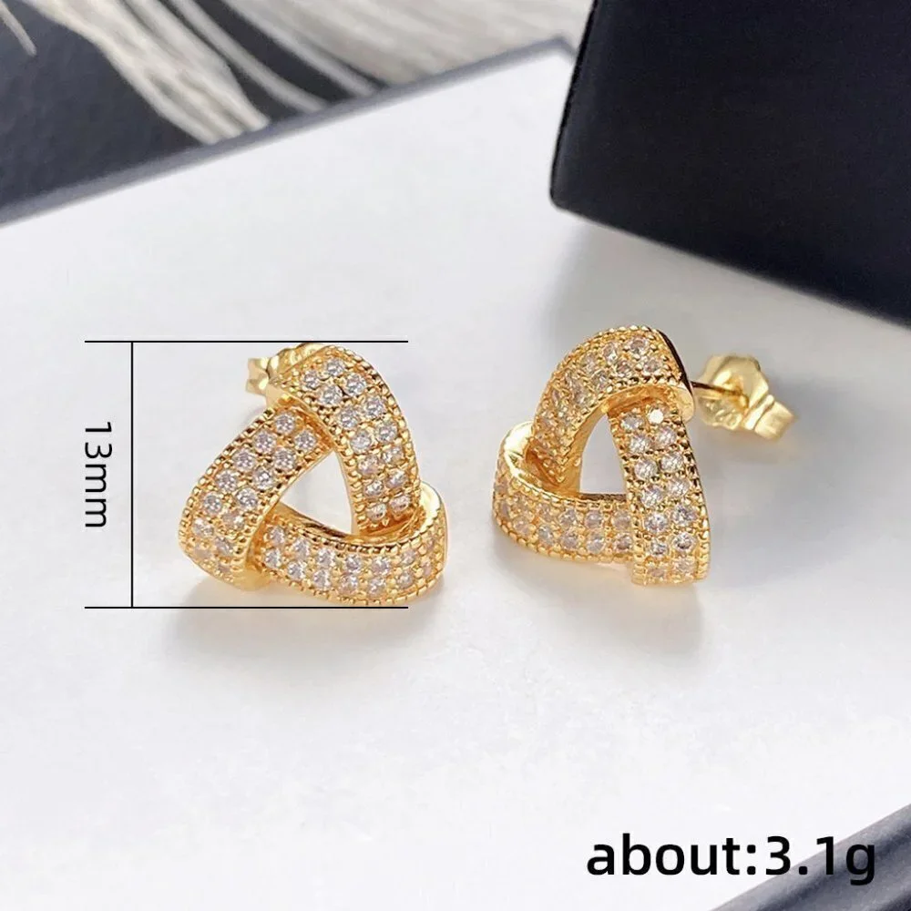 🔥 Shiny Flower Shape CZ Trendy Mini Stone Stud Earring for Women, HA4500