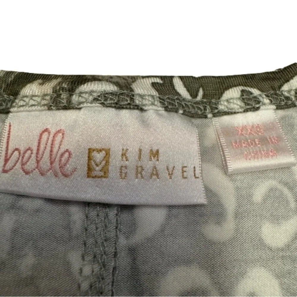 Belle by Kim Gravel Print V-Neck Maxi Dress XXS Approx 47