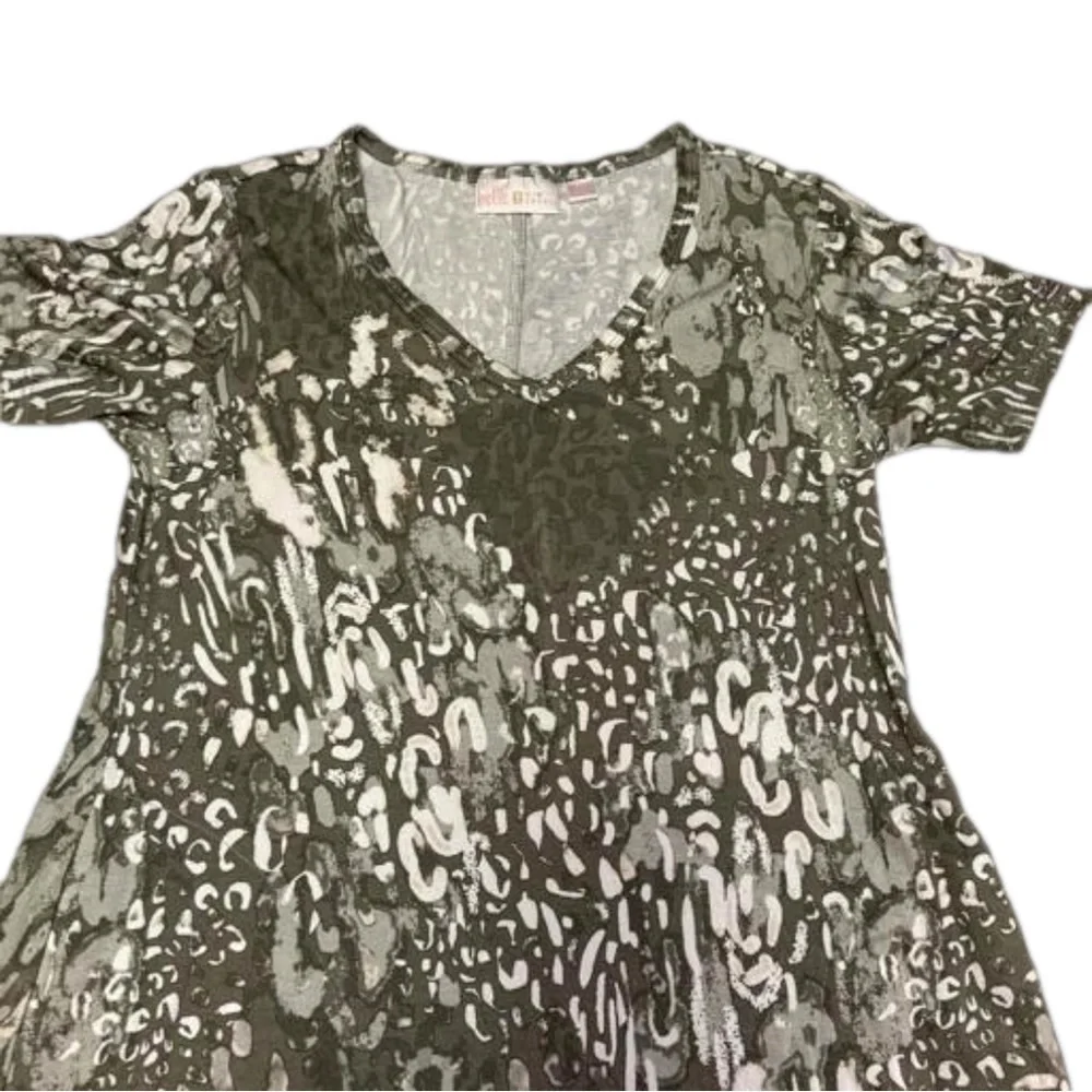 Belle by Kim Gravel Print V-Neck Maxi Dress XXS Approx 47